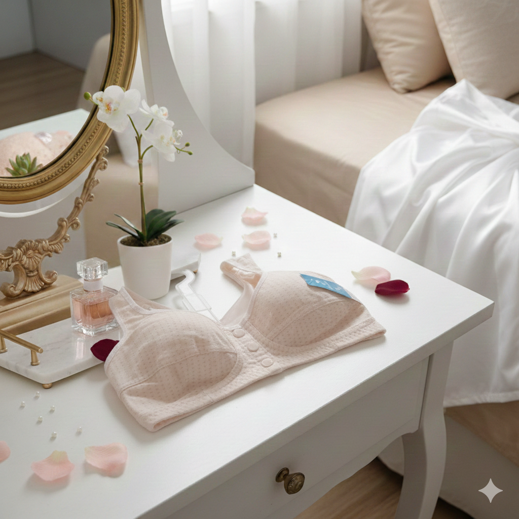 Maternity Front Open Button Bra – Soft Cup Nursing Bra for Moms