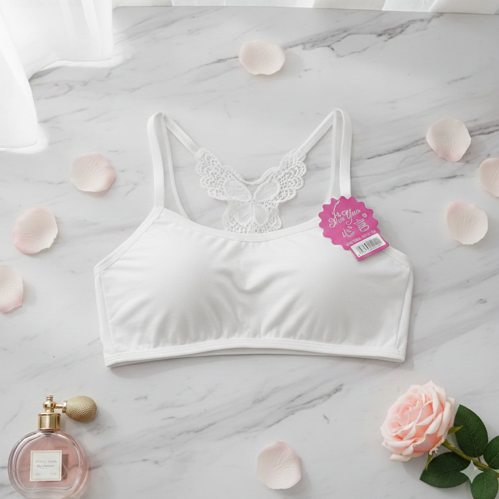 Butterfly Back Seamless Soft Cotton Sports Bra – Mid-Impact Support