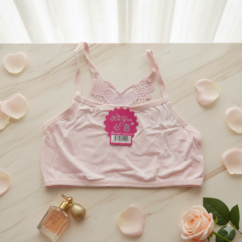 Butterfly Back Seamless Soft Cotton Sports Bra – Mid-Impact Support