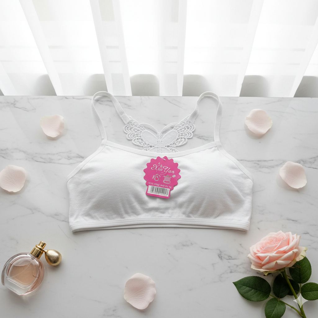 Butterfly Back Seamless Soft Cotton Sports Bra – Mid-Impact Support