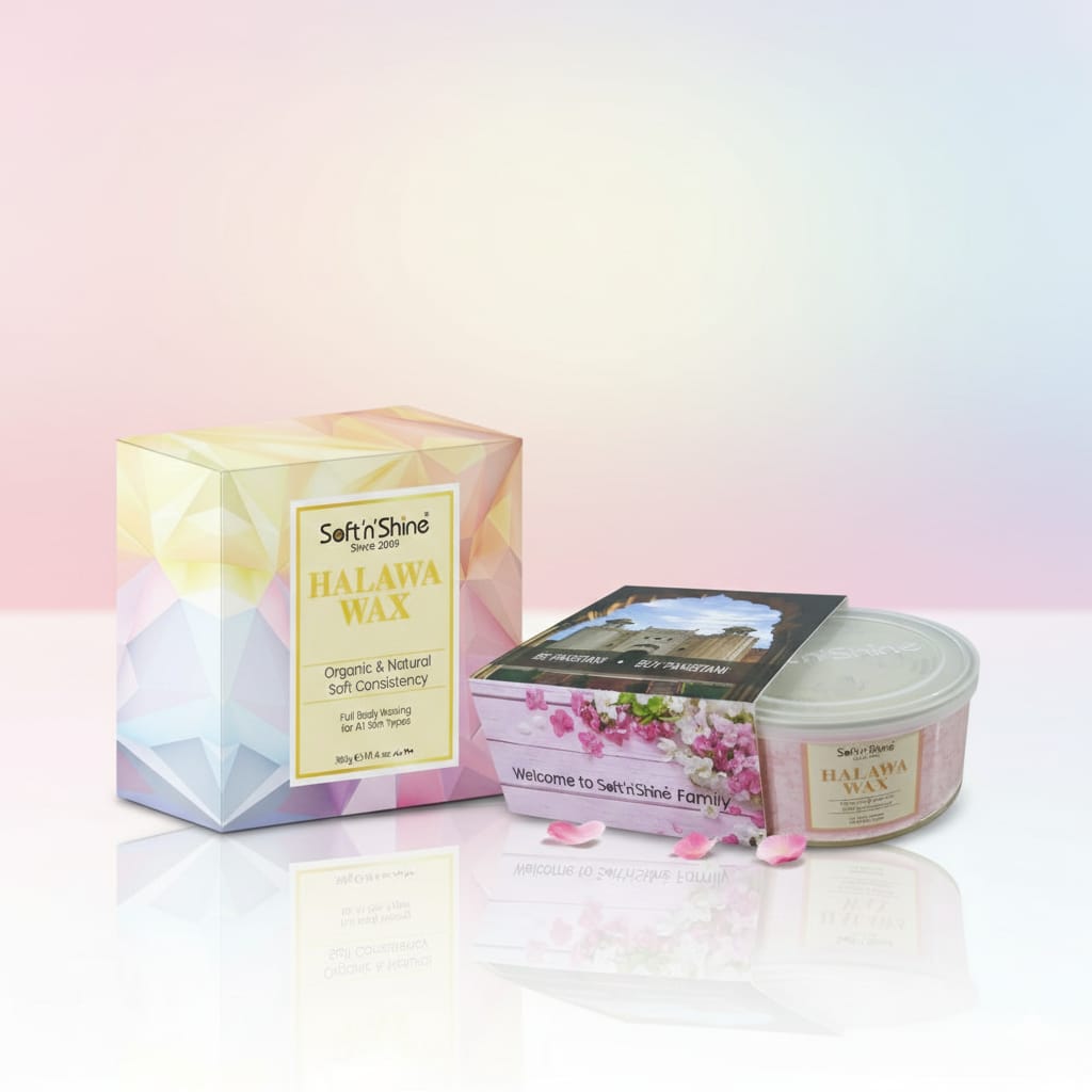 Pinkini Organic Halawa Wax 300g – Professional Sugar Hair Removal Wax with Free Applicator Card | Export Quality