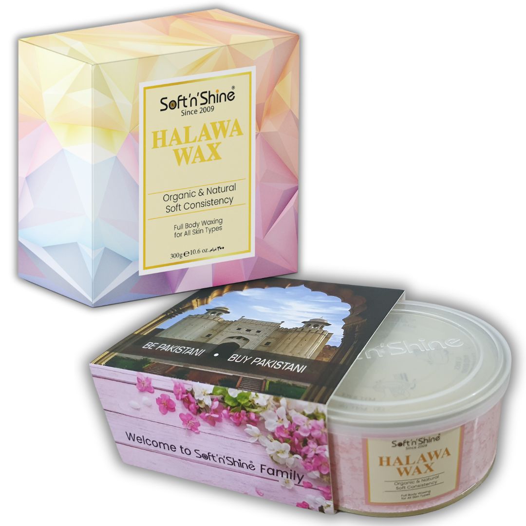 Pinkini Organic Halawa Wax 300g – Professional Sugar Hair Removal Wax with Free Applicator Card | Export Quality