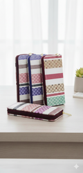 Elegant Multi-Pattern Zip-Around Long Wallet for Women – Premium Canvas Clutch & Card Holder